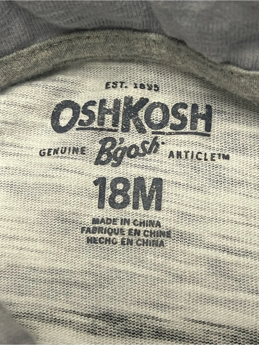 OshKosh B'gosh Light Gray Polo with Bright Orange Stripe - Kids